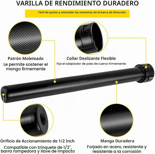 Vista 3 de VEVOR Kit de herramientas de barra de acoplamiento interior, 13 herramientas de extracción de barra de acoplamiento, 13 adaptadores de pata de gallo