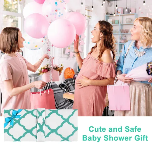 Vista 8 de Accmor Cambiador de pañales portátil, impermeable, plegable, cambiador de bebé para viajes, regalos de registro de baby shower