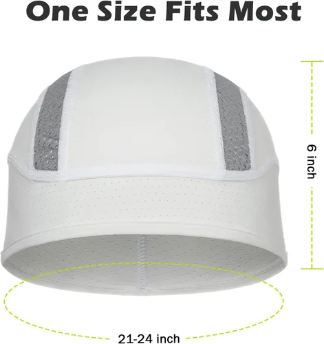 Vista 38 de Gorro con forro para casco de calavera, malla de enfriamiento para hombres y mujeres, se adapta debajo de los cascos