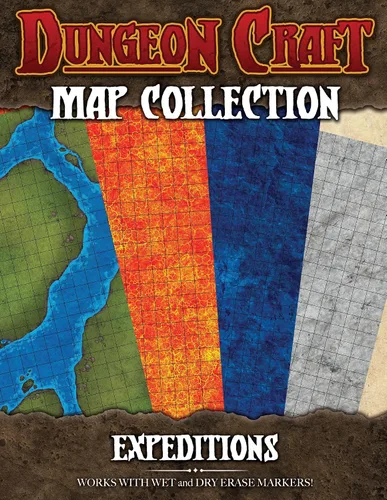 Vista 2 de Dungeon Craft RPG & DND Set de Inicio – Kit de Esenciales de Mapas Plegables – Set de 4 – Expedición