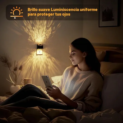 Vista 6 de JandCase - Luces nocturnas enchufables a la pared, proyector de estrellas
