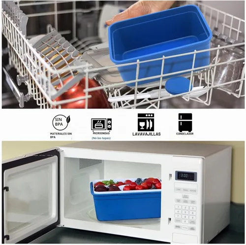 Vista 6 de Contenedores de ensalada de 64 onzas para el almuerzo, paquete de 3 cajas
