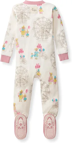Vista 16 de Burt's Bees Baby Pijama para bebé niña, 100% algodón orgánico, pijama de una pieza, overol diagonal con cremallera, ajuste cómodo