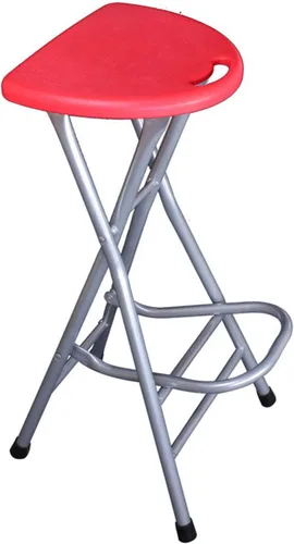 Vista 11 de Taburete de bar plegable de 28 pulgadas con respaldo, taburete plegable portátil Counter Height Foldable Stool,Tall Bar Stools for Outdoor Camping