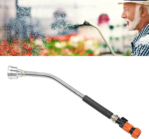 Vista 3 de Luqeeg Varita de riego, manguera de jardín, boquilla de manguera larga, boquilla rociadora de riego con rociador ergonómico para regar plantas