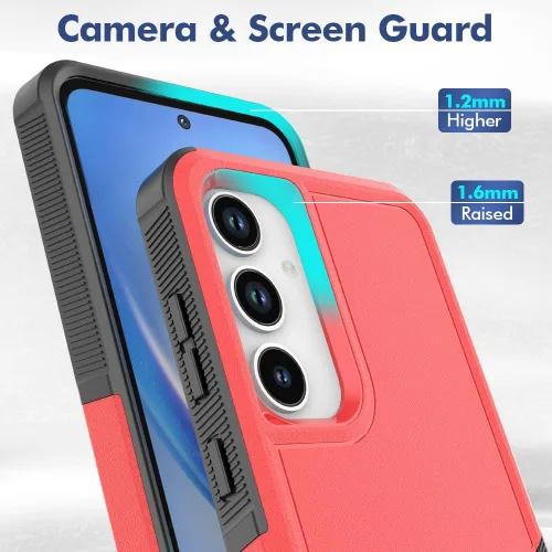 Vista 264 de Jeylly Compatible con Samsung Galaxy A22 5G Funda, Funda Samsung A22 5G con 2pcs protectores de pantalla de vidrio templado