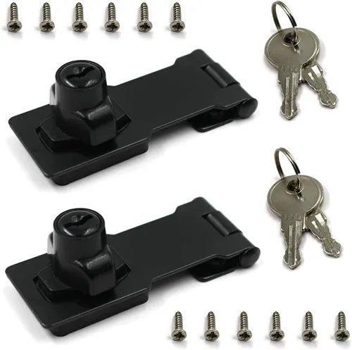 Vista 9 de 2 cerraduras de cerrojo con llave de 4 "x 1-5/8" pestillo de seguridad cerradura de puerta con llave