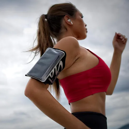 Vista 3 de Brazalete deportivo para teléfono para correr, manga ajustable para fitness
