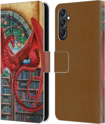 Vista 252 de Head Case Designs Officially Licensed Carla Morrow Galactic Entrancement Dragons Leather Wallet Case Compatible with Samsung Galaxy A07 4G