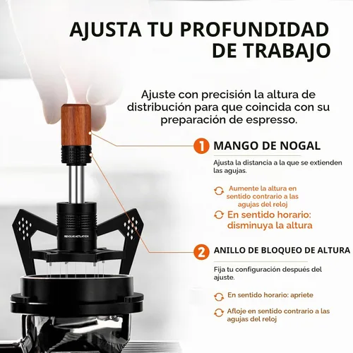 Vista 6 de IKAPE Herramienta de distribución WDT de 51mm con cepillo de limpieza