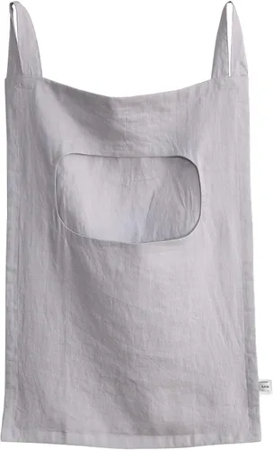 Vista 8 de Amazhiyu 100 % lino para colgar en la puerta de la ropa sucia, 19 x 27 pulgadas (negro)