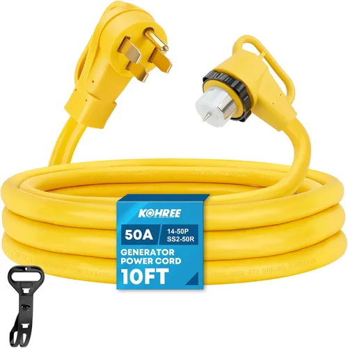 Vista 9 de Kohree Cable de extensión para generador de 30 amperios de 50 pies