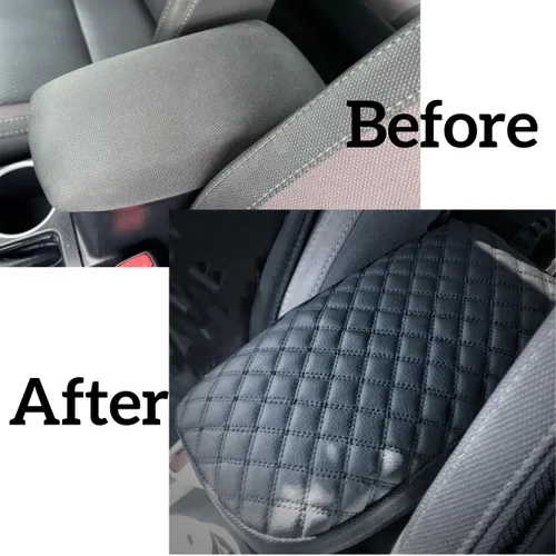 Vista 3 de CHEVY COLORADO 2015 2016 2017 - Cubierta tapa de la consola del apoya brazos del centro del auto, piel de decoración negro