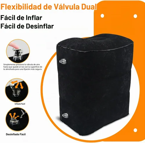 Vista 5 de Almohada inflable para reposapiés para viajes en avión - Reposapiernas ajustable para vuelos largos, extensor de asiento de avión para bebé/niño