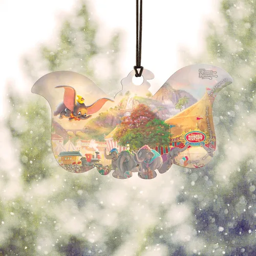 Vista 6 de Disney Dumbo Elefante colgante en forma de acrílico accesorio de impresión - Thomas Kinkade Art Hanging acrylic print Bedroom or office display