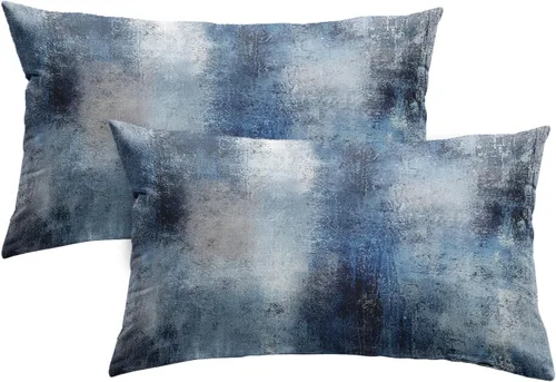 Vista 7 de Britimes Fundas de almohada modernas para decoración del hogar, 16 x 16 pulgadas, juego de 2 fundas de almohada decorativas, fundas de almohada