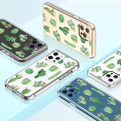 Vista 7 de Funda para iPhone 12 Pro Max con protector de pantalla, cuerpo completo transparente a prueba de golpes, diseño floral, para niñas y mujeres