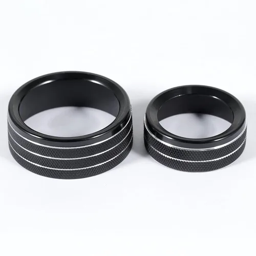 Vista 9 de Unifizz 3 piezas de calcomanías para pomos de aire acondicionado de automóvil, interruptor de radio de CA para Dodge 15-20 Durango Challenger