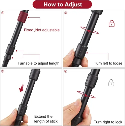 Vista 4 de Trakiom Bípode de caza, trípode de disparo, bípode de tiro ajustable con soporte de yugo de 360° V, bloqueo giratorio, marco de aluminio ligero