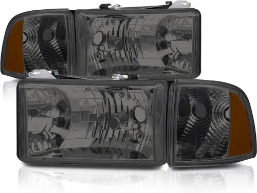 Vista 8 de M-AUTO Conjunto de faros delanteros con lámparas de esquina compatible con Dodge Ram 1500 2500 3500 1994-2002 modelos no deportivos, lado