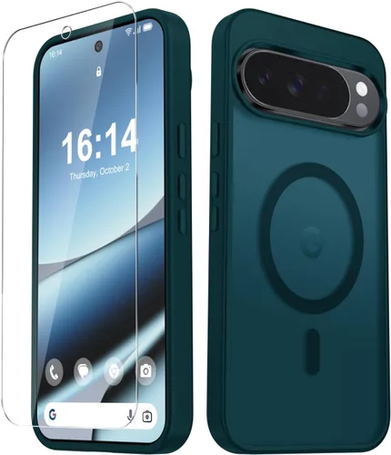 Vista 33 de Funda para Google Pixel 10 Pro XL, cubierta magnética mate, color negro Fit for MagSafe, Screen Protector included, Shockproof Military Grade