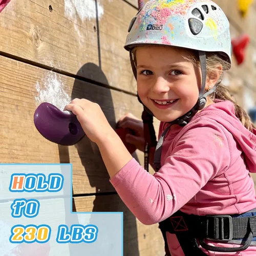 Vista 4 de 20 piezas de pared de escalada en roca para niños, agarres de pared de escalada en roca, kits de agarres de pared de escalada para adultos que