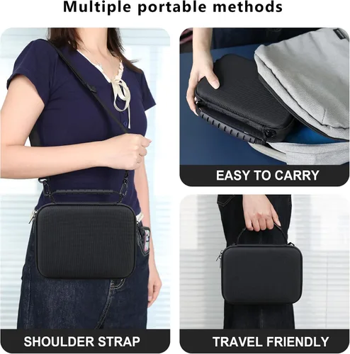 Vista 6 de Funda rígida de viaje para cámara digital Sony ZV-1F / ZV-1 / ZV-1 II, funda protectora para kit de accesorios Vlogger, trípode y micrófono