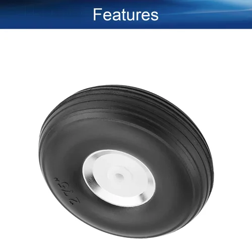 Vista 4 de Bettomshin Juego de neumáticos y ruedas para RC Car Airplane PU Sponge Tire con cubo de aleación de aluminio, 2.75