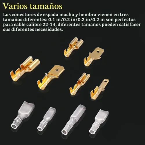 Vista 6 de Twidec/360Pcs 2.8/4.8/6.3mm Kit surtido de terminales de engarce rápido con conectores de pala macho y hembra, bloque de terminales de engarce