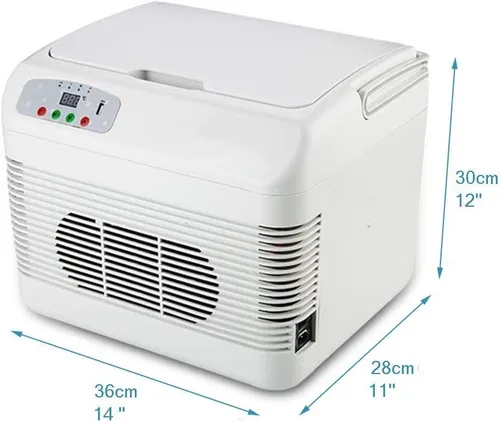 Vista 8 de Refrigerador portátil de 12 litros, mini refrigerador, congelador, almacenamiento de vacunas con insulina, refrigeración o calentador
