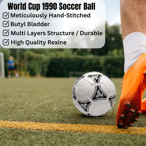 Vista 6 de Copa Mundial de Fútbol 1990 Réplica oficial de la pelota de fútbol, Copa del Mundo 1990, pelota de fútbol de fútbol tamaño 5, pelota de fútbol