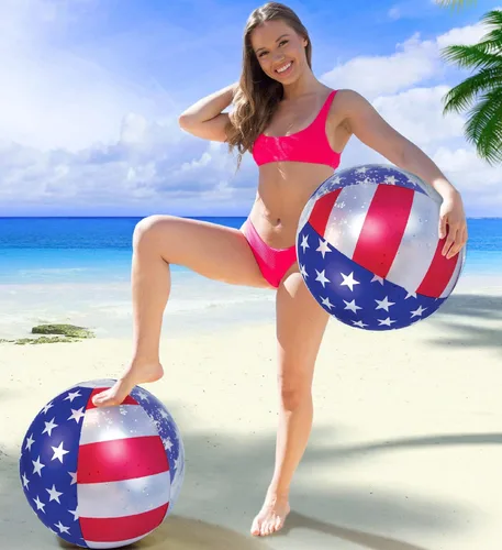 Vista 5 de POZA Flotador inflable de piscina de Estados Unidos – Lujosa tumbona divertida llena de confeti de estrellas plateadas brillantes, diseño de bandera