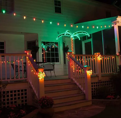 Vista 6 de Guirnalda de luces de Navidad de chile de 13.6 pies con 35 chiles calientes multicolor blanco cálido, luces incandescentes de pimienta