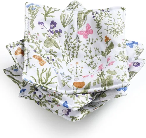 Vista 12 de Cunhill 4 Piezas Soportes Acogedores de Algodón para Tazones de Microondas para Comida Caliente Almohadillas Calientes Agarraderas para Tazones