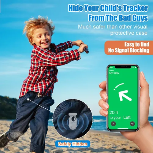 Vista 4 de Funda para Galaxy SmartTag2 con pasador invisible, funda protectora completa de silicona suave antideslizante para Samsung Galaxy Smart Tag 2