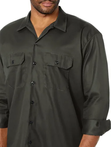 Vista 4 de Dickies Camisa de trabajo de manga larga grande y alta para hombre