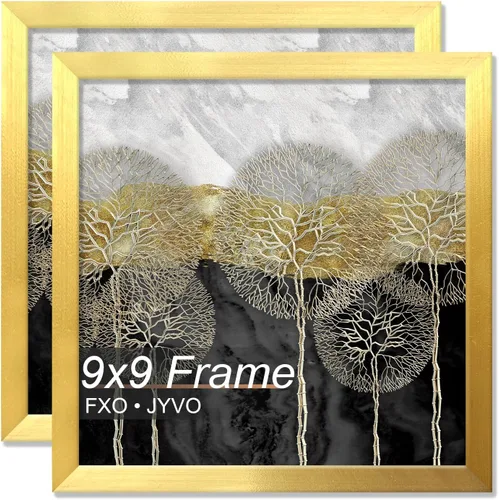 Vista 34 de Fxojyvo Marco de 4 x 4 pulgadas, marco negro para póster cuadrado de 4 x 4, peso ligero y altamente transparente, marco de 4 x 4 para pared, 1