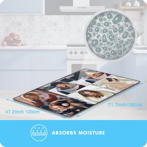 Vista 9 de Tapete personalizado para puerta con imagen, logotipo, nombre, texto, antideslizante, lavable, personalizado, rectangular, tapete para suelo