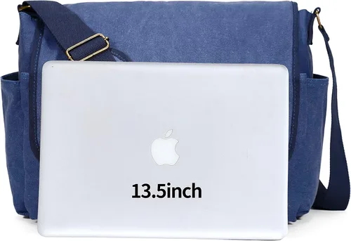 Vista 2 de Sechunk Bolso bandolera grande de lona, bolso cruzado