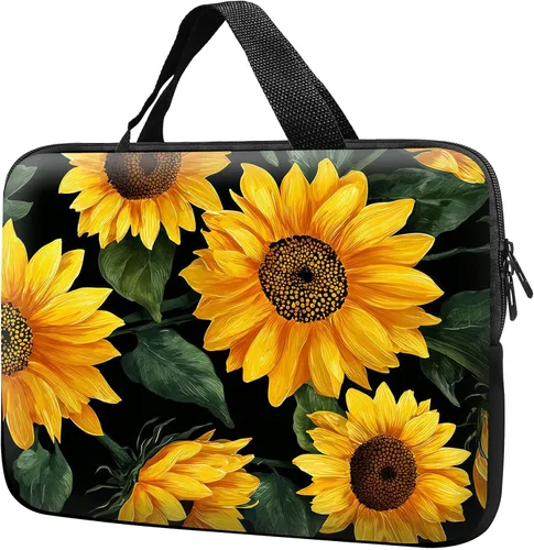 Vista 29 de Funda para laptop con asa de 10 pulgadas, impermeable, diseño de lentes de sol de alpaca, funda para computadora compatible con MacBook Air, Pro