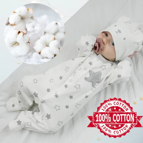Vista 3 de Zenulove Juego de regalo unisex de 9 piezas de 9 piezas de algodón para bebés de 0 a 3 meses