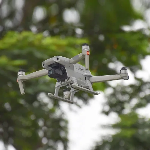 Vista 6 de Tren de aterrizaje plegable Drone Elevación de la pierna Soporte de Soporte para D-‐ Mavic Air 2 /Air 2S Drones Accesorios