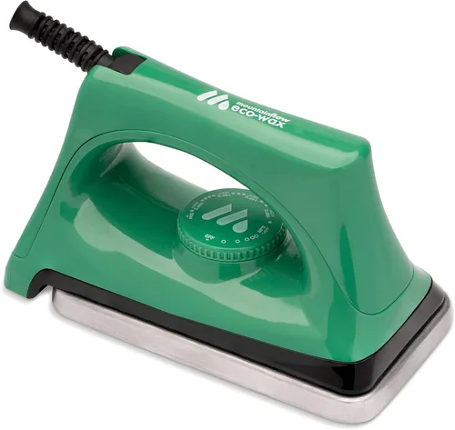 Vista 3 de mountainFLOW eco-Wax - Kit de cera circular verde Cera ecológica para esquí + snowboard (todo tipo de temperatura) Hierro de cera Raspador