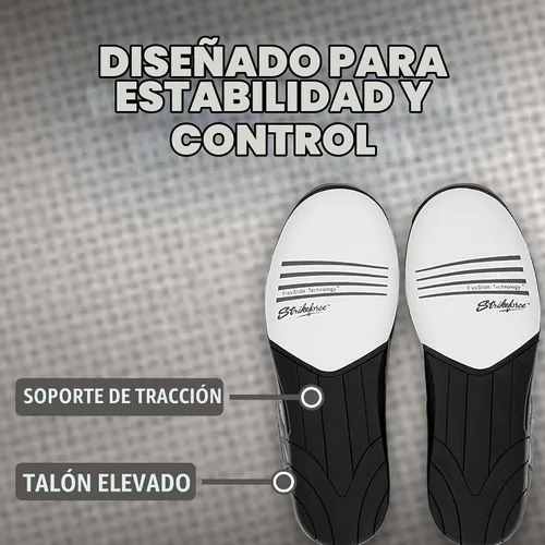 Vista 4 de KR Strikeforce - Zapatos de bolos para hombre, color negro y gris Negro/Acero