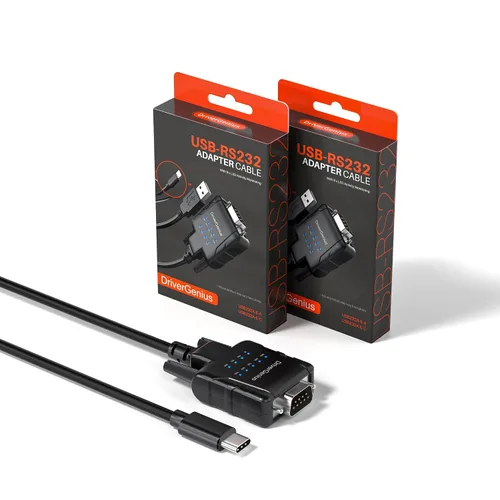 Vista 9 de DriverGenius SerialPulseX Adaptador USB-C a Serial RS232 DB9 con 9 indicadores LED - Prolific PL2303GC - Compatible con Windows 11, macOS 15, Linux