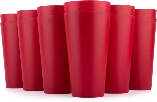 Vista 10 de KX-WARE Vasos de plástico de 32 onzas, vasos grandes para beber, juego de 6, color negro