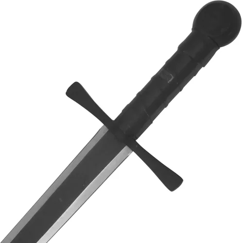 Vista 30 de Medieval Warrior Knights Templar Long Sword with Sheath Steel Guard, Leather Wrapped Handle