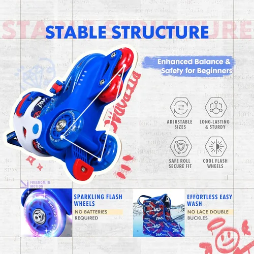 Vista 4 de Patines para niños pequeños con diseño de dinosaurio genial, zapatos de patinaje de entrenamiento para niños con triple protección de seguridad, 4