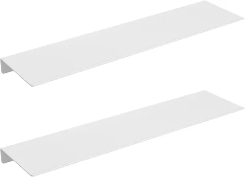 Vista 27 de Danpoo Pequeño estante flotante para almacenamiento en la pared, mini estante de exhibición para coleccionables, estante de pared de metal para Negro
