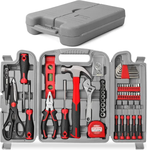 Vista 11 de Juego de herramientas Hi-Spec de 25 piezas, rosa, para el hogar, kit de bricolaje para mujeres. Juego de herramientas pequeñas y mini, básicas